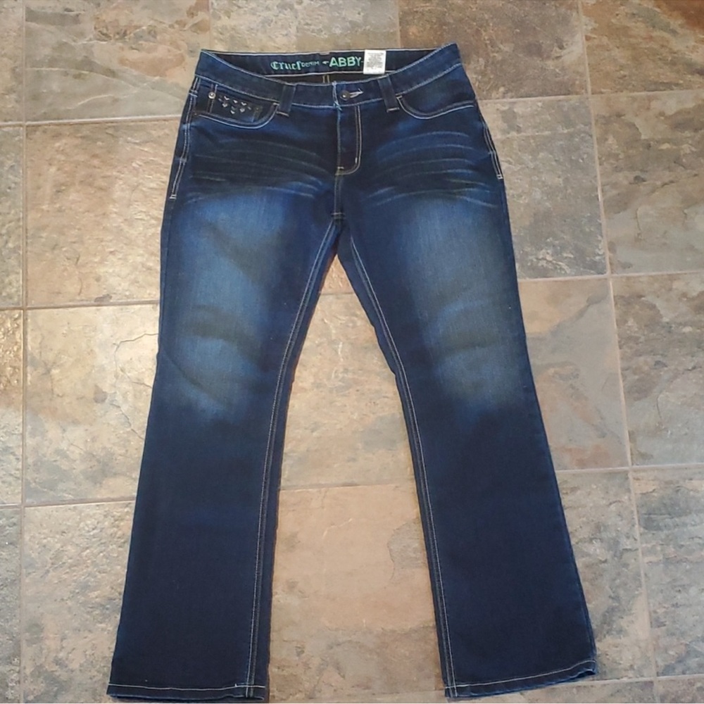 💚 Women's Boot Cut Jeans in Deep Blue